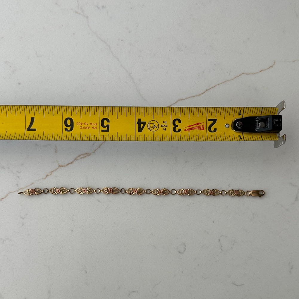 Gold-Tone Floral Link Bracelet - Women Jewelry